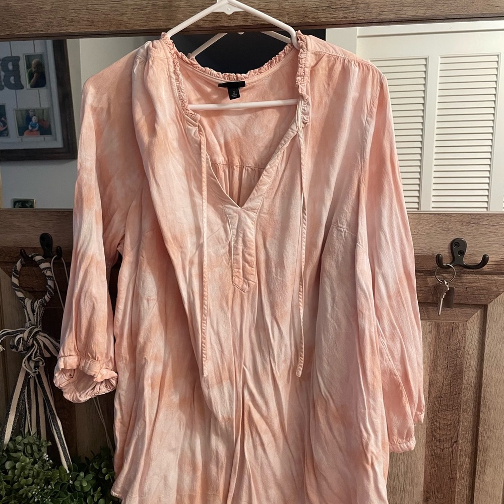 Torrid Light Peach Top tie dye blouse ❤️❤️❤️